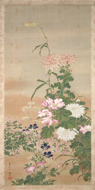 Blumen im Herbst, 1826 von Abe Kan Torin